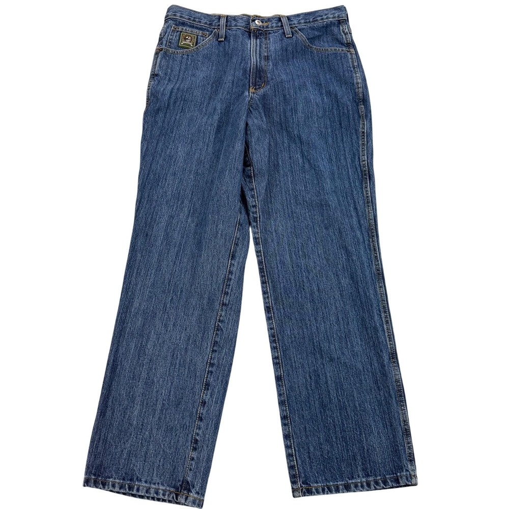Cinch Jeans Mens 34x30 Blue Medium Wash Relaxed Straight Denim Cowboy MB90530002